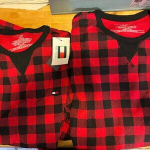 TWO (2) of Tommy Hilfiger Men's Thermal Lounge T-Shirt RED NEW with TAGS